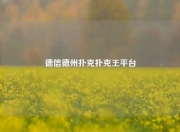 德信德州扑克扑克王平台