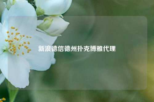 新浪德信德州扑克博雅代理